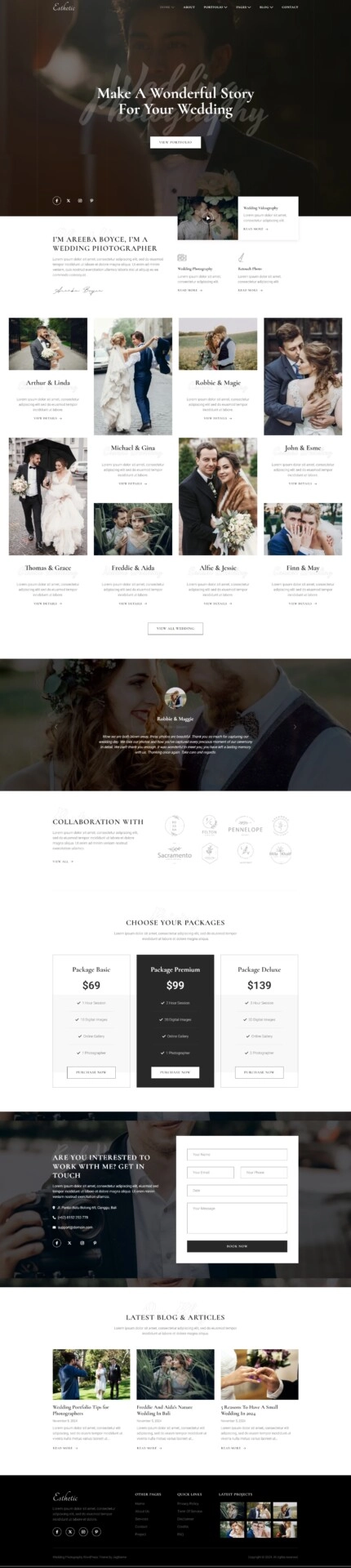 Wedding Photography Website