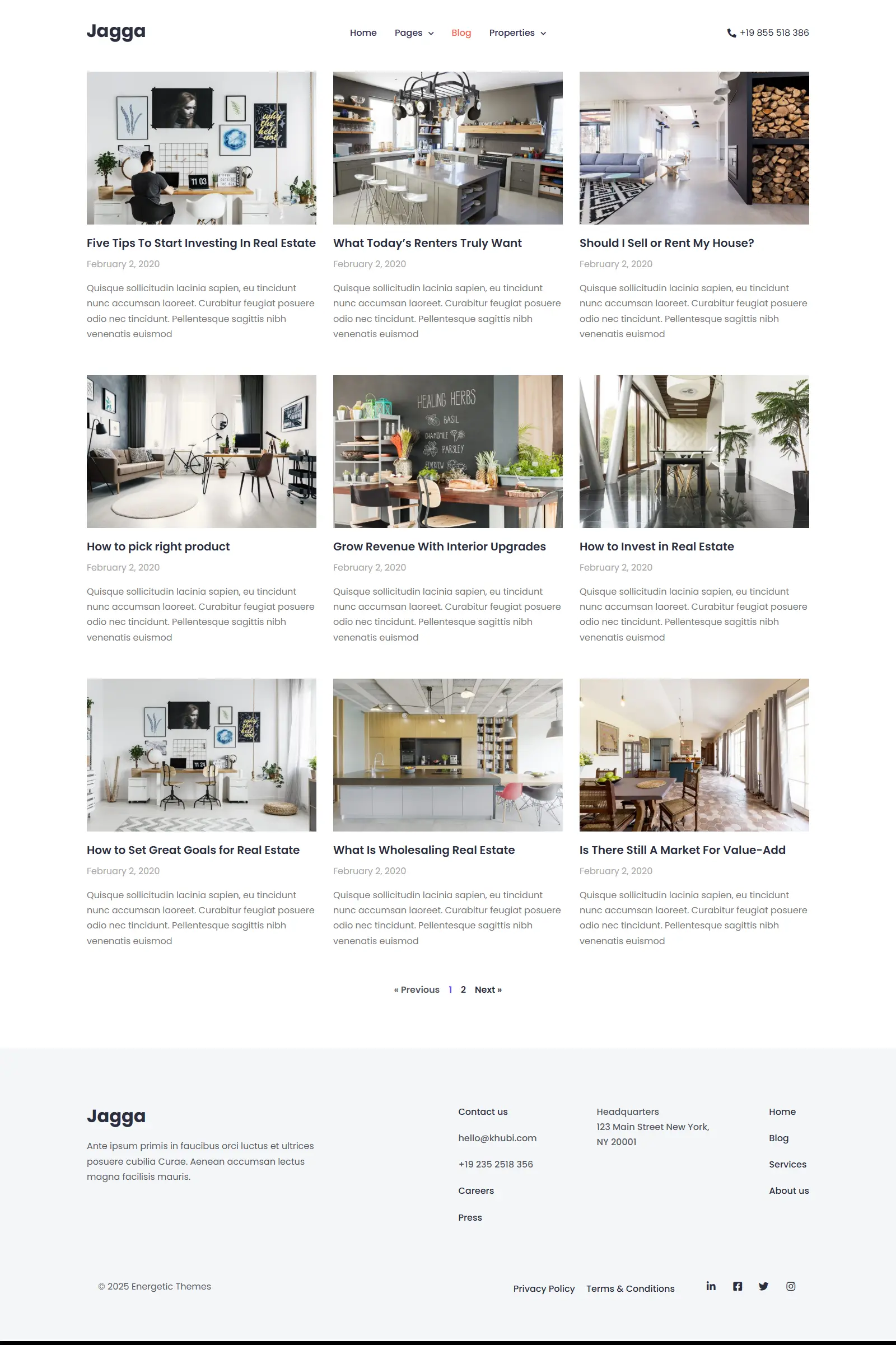 Real Estate Investment Blog Website - The Custom Websites